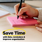 Post-it Super Sticky Notes, 3 x 3 in, Neon Fizz, 24 Pads, 70 Sheets/Pad