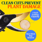 Haus & Garten ForgedPRO 8.75" Heavy Duty Professional Titanium Bypass Pruning Shears - Use As Pruners, Garden Shears, Handheld Pruning Shears For Gardening, Clippers, Garden Scissors, Pruner Tool