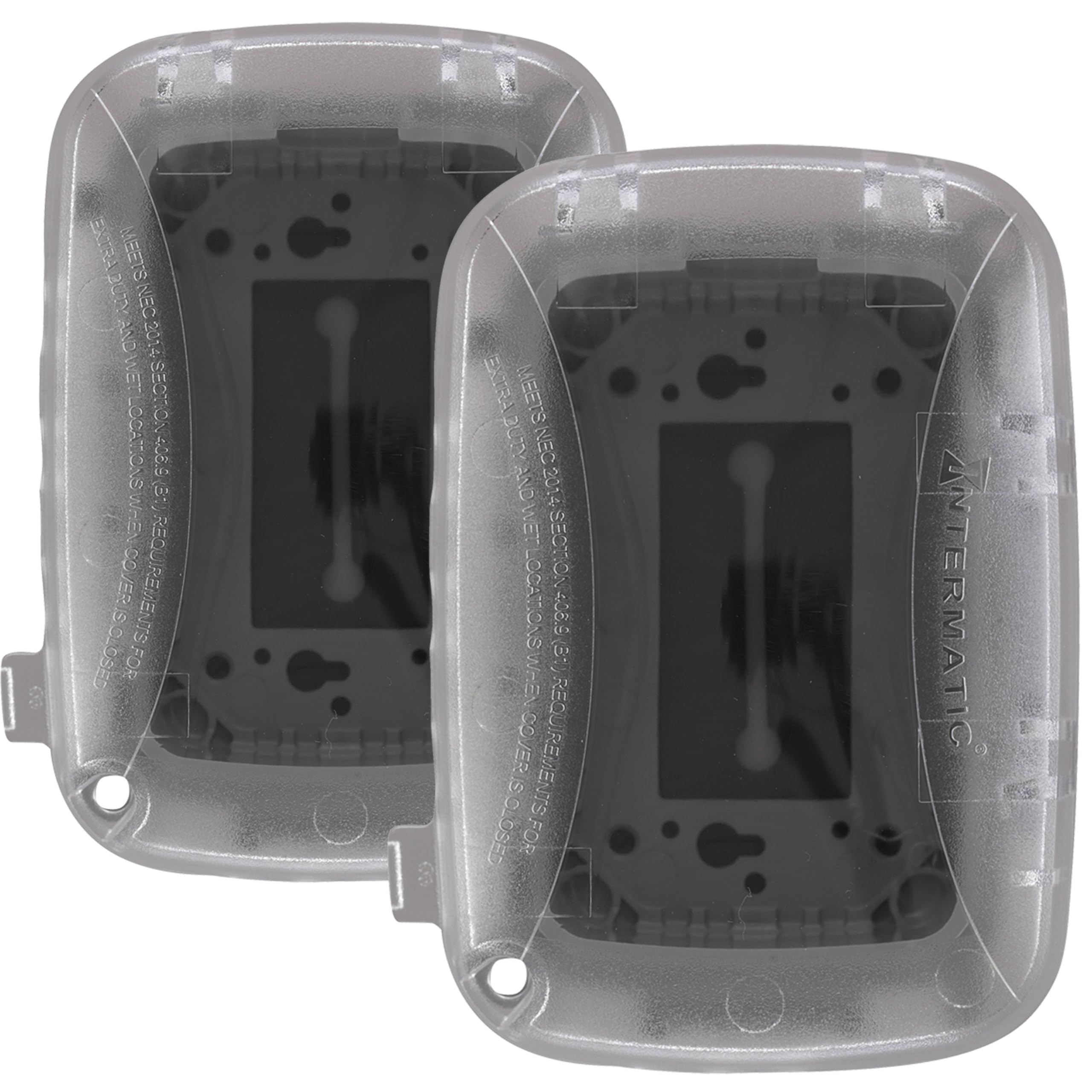 Intermatic WP5100C Weatherproof Electrical Box - Single Gang, Versatile Outdoor Outlet Cover - Secure Design for Outdoor GFCI Outlets, Durable Plug Cover - 2 Pack