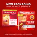ThermaCare Menstrual Heating Pads for Cramps & Back Pain Relief - Adhesive Heat Wraps for Period Pain - Portable, Drug-Free Heat Therapy for Daily Comfort & Discreet Wear - Up to 8 Hours - 6 Count