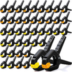 50 Pack Spring Clamps, Heavy Duty Plastic Woodworking Clamps & Multi-Use Hanging Clips for Balloon Arch Clips, Tarp Clips & Backdrop Holder, Durable Hand Tool Kit, 2 Colors