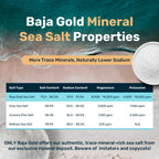 Baja Gold Mineral Sea Salt - Recommended by Gary Brecka - Organic Natural Grain Salt for Cooking & Baking | Low Sodium, Authentic Baja Salt | Ideal for All Culinary Creations | 5 lb. Resealable Bag, 1,500+ Servings