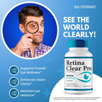 Retina Clear Eye Supplement - Retina Clear for Eyes Capsules - Maximum Strength, Advanced Formula All Natural Visual Wellness, RetinaClear Pro Reviews (2 Pack)