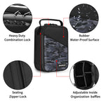 IDEATECH Smell Proof Bag, Stash Box Odor Proof, Smell Proof Containers with Lock, Odorless Travel Storage Bag, Home Organizer Case Lock Box with Accessories (Camo)
