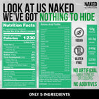 NAKED Vegan Mass - Vanilla Vegan Weight Gainer - 1,230 Calories, NSF Certified, Non-GMO, Soy & Gluten Free, No Artificial Ingredients - 8LB Bulk - 11 Servings