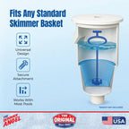 Skimmer Angel Pool Skimmer Basket Handle & Lifter | Lift Your Basket Without Touching the Mess | Fits Any Standard Skimmer Basket | Made in USA