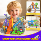 Magnetic Blocks 100PCS Kids Toys Magnetic Building Blocks Sensory Stem Boys Toys Ages 3-5 4-6 5-7 Classroom Must Haves 3 4 5 6 7 8 9 10 Year Old Boy Birthday Gifts