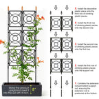 Trellis for Climbing Plants Outdoor, 24 Rifny Tall Garden Trellis Flower Rose Cucumber Trellis for Vines Pea Support, Wall Large Plant Trellis Fence with Plastic Screen Frame, 2 x 6.2 FT