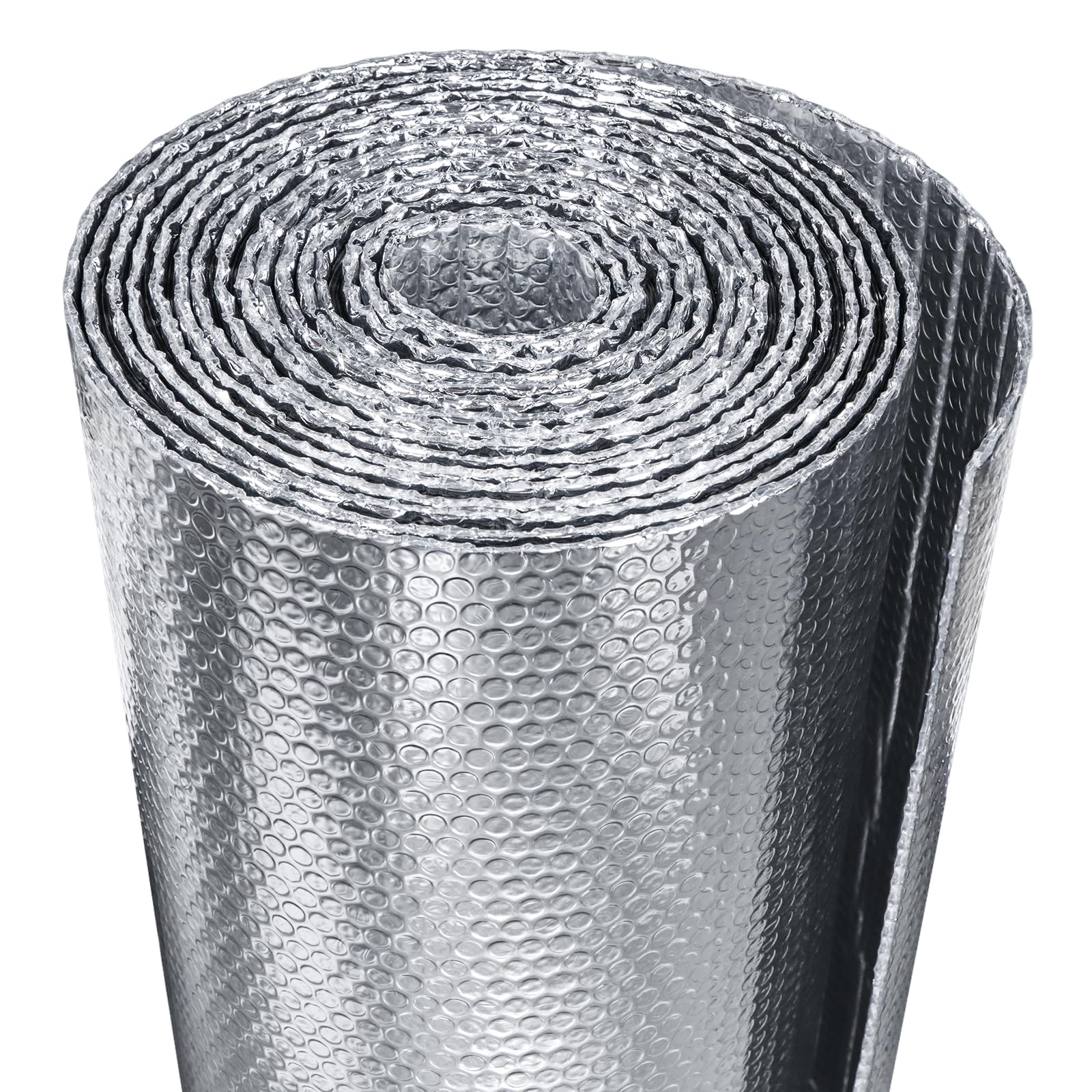 AGHITG Reflective Insulation Foam,48" x 10 Ft Window Insulation for Summer Heat,Aluminum Foil Bubble Insulation Roll for Keep Heat,Window Insulation Kit for RV, Thermal Insulation Cover for Window.