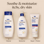 Aveeno Skin Relief Moisturizing Lotion Heals Very Dry, Sensitive Skin, Fast-Absorbing Body Lotion with Triple Oat & Shea Butter, Fragrance Free, Non-Comedogenic, Value Size, 33 fl. oz