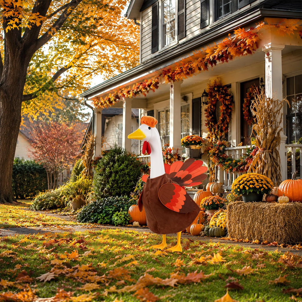 Thanksgiving Goose Outfit Turkey Goose Costume for Outdoor Garden Decor