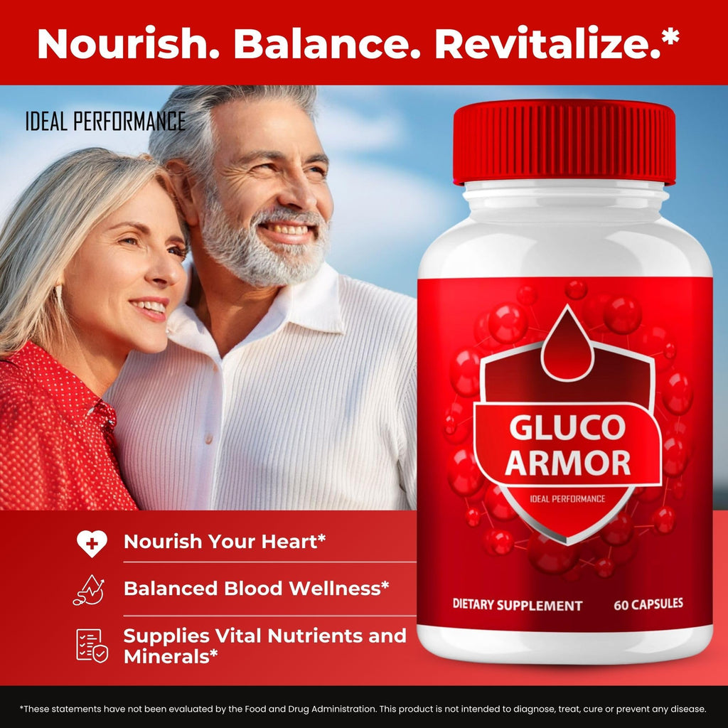 Gluco Armor Advanced Blood Formula Capsules, Official GlucoArmor Supplement Pills, Premium Formula for Healthy Circulation & Stable Levels, All Natural Gluco Armor Lite Pastillas Reviews (2 Pack)