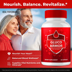 Gluco Armor Advanced Blood Formula Capsules, Official GlucoArmor Supplement Pills, Premium Formula for Healthy Circulation & Stable Levels, All Natural Gluco Armor Lite Pastillas Reviews (2 Pack)