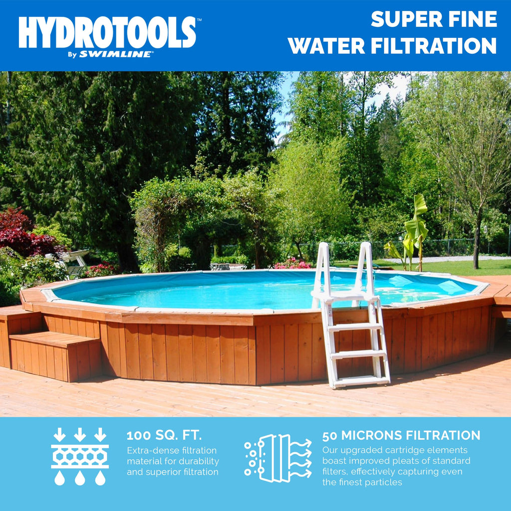 SWIMLINE HydroTools Above-Ground Pool Replacement Filter Element, 100 Sq. Ft. High-Performance Filter for Sure-Flo Cartridge Pump System, Element Only