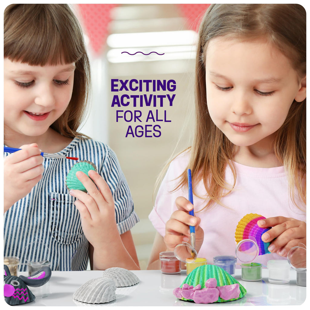 Dan&Darci Kids Sea Shell Painting Kit - Arts & Crafts Gifts for Boys and Girls - Craft Activities Kits - Creative Art Activity Gift Toys for Age 6, 7, 8, 9, 10, 11 & 12 Year Old 8-12
