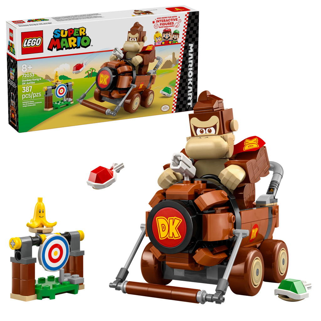 LEGO Super Mario: Mario Kart Donkey Kong & DK Jumbo - Collectible Toy Building Set for Kids, Boys and Girls, Ages 8+ - Nintendo Donkey Kong and Mario Kart Toy for Fans - Gift Idea - 72033