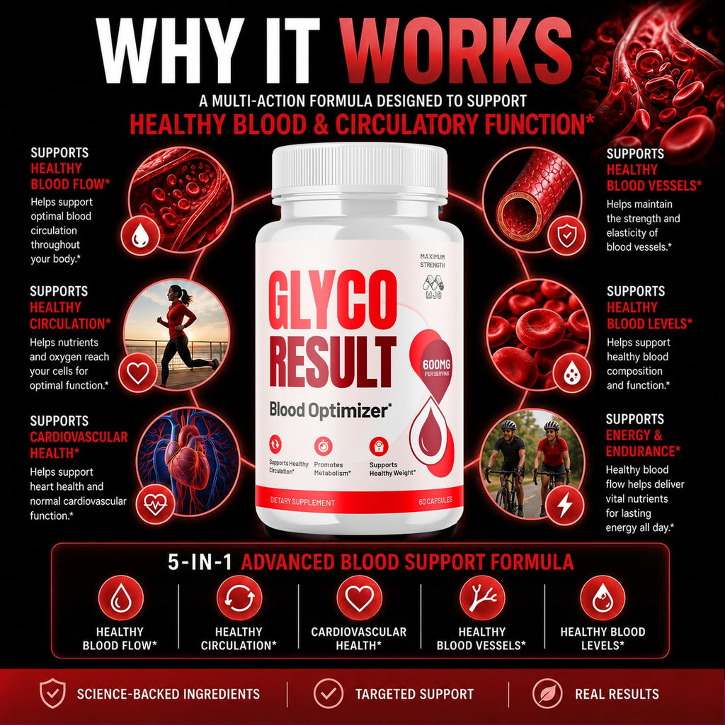 (5 Pack) Glyco Result Capsules, Official GlycoResult Pills with All Natural Ingredients, Advanced Overall Health & Wellness Vitamin Support Supplement with Maximum Multivitamins Support (300 Capsules)