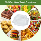Dealusy 90 Pack Extra Heavy Duty Clear Slice Cake Carriers