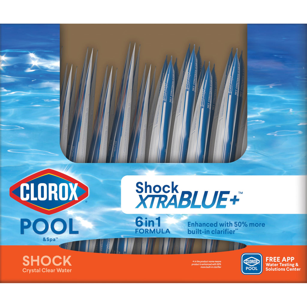 Clorox® Pool&Spa™ Shock XTRABLUE® Plus, Kills Bacteria & Algae in Swimming Pools, Swim-Ready in 15 Minutes, (36-Pack)