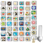 Stainless Steel Italian Charm Bracelet, 18 Link Starter Bracelet 9mm Charms