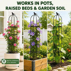 OTOSUNNY 2 Pack 6 ft Garden Obelisk Trellis for Climbing Plants Outdoor