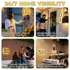 2026 New Solar House Numbers for Outside, Light Up Address Numbers for House, No Drill Adhesive or Screw Mount, IP65 Waterproof LED Illuminated Modern Address Sign, Dusk to Dawn (0, 9 inch)