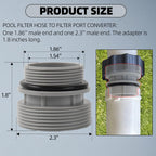 TonGass (4-Pack) 40mm to 1 1/2" Filter Hose Conversion Kit, Above Ground Pool Adapter Connects 40mm Hoses to Standard 1 1/4" or 1 1/2" Filter Ports