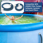 Conderyang 2 Pack 1 1/2 Pool Hose for Above Ground Pools 6ft&3ft Long Pool Pump Replacement Filter Hoses 1.5" EVA Swimming Pool Filter Hose for Filters Pumps, Saltwater Systems and Sand Filters (Blue)
