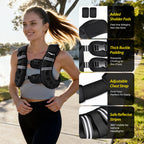 PACEARTH Weighted Vest, 6lb/12lb/16lb/20lb/25lb/30lb Weight Vest with Reflective Stripe, Body Weight Vests Adjustable for Men, Women Workout, Strength Training, Running, Walking, Jogging