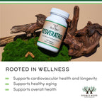 Resveratrol Supplement 500mg Per Serving, 120 Capsules (Resveratrol Polygonum Root Extract Providing 50% Trans Resveratrol) Healthy Aging Support by Double Wood (Pack of 2)