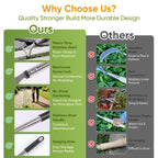 EOMEOH Crack Weeder, 3-in-1 Stainless Steel Weeding Tool with 60" Long Handle - Stand Up Weeder for Driveway, Sidewalk & Deck Crevices - No Bending, Tool-Free Assembly