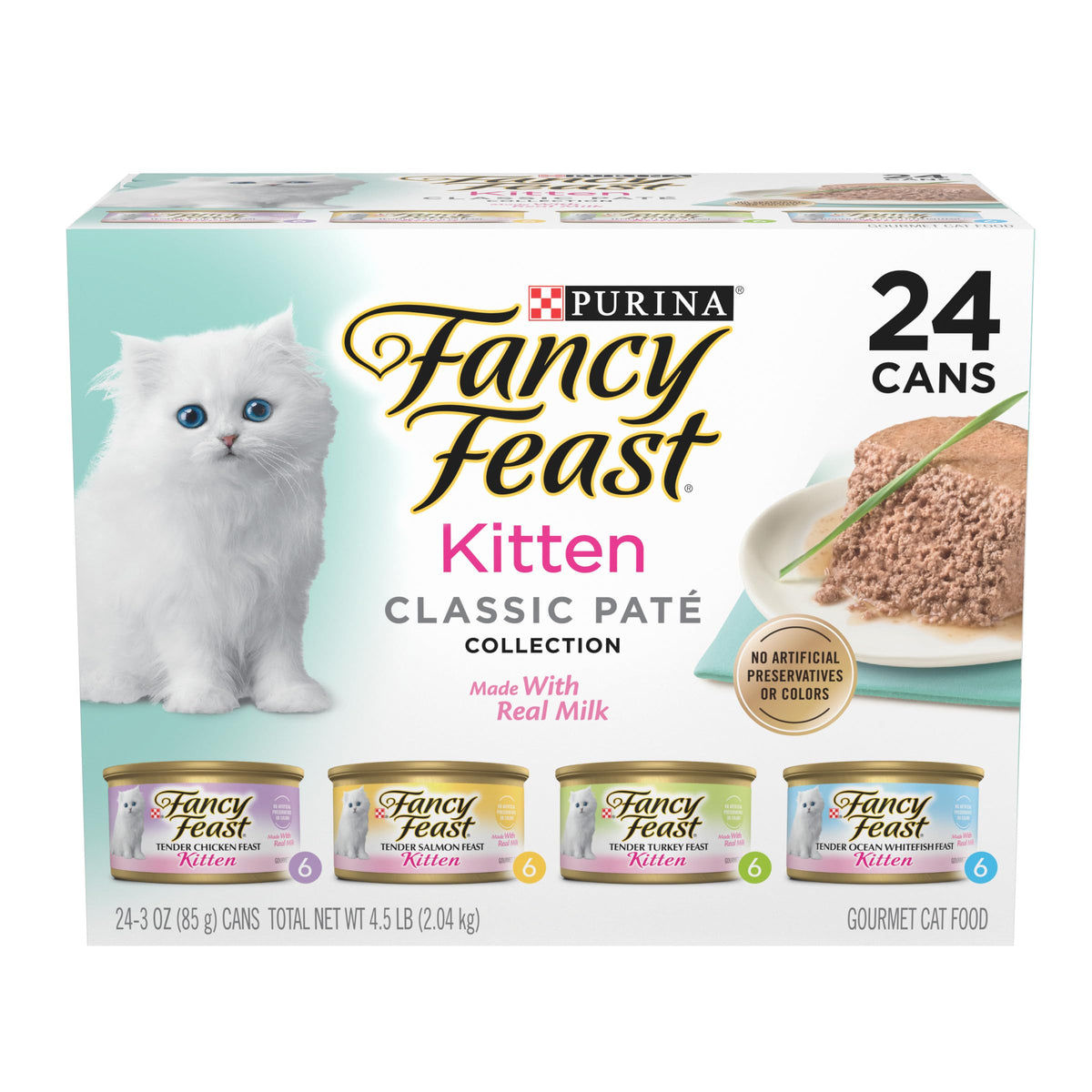 Purina Fancy Feast Wet Kitten Food Variety Pack, 3 oz cans, 24-Pack