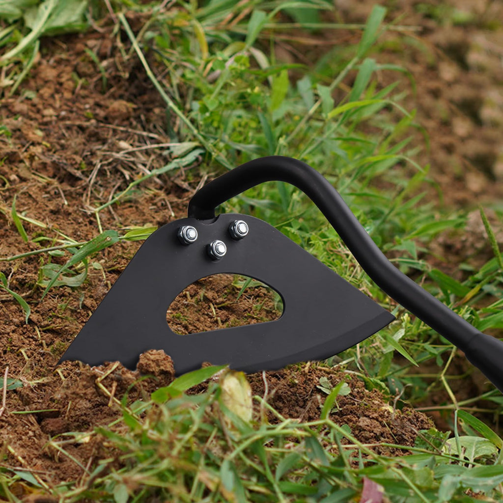 EUIJOIP Hoe Garden Tool, Hollow Hoe with 55-85 Inch Long Handle, Adjustable Manual Weeder Heavy Duty Garden Hoe for Weeding, Digging, Hoeing, Cutting and Loosing Soil