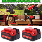 Upgraded 6.0Ah 20V Lithium Replacement Battery Compatible with Craftsman V20 Series Cordless Outdoor Tools, Compatible with Craftsman CMCB206, CMCB204, CMCB202 20 Volt MAX V20 Batteries, 2-Pack