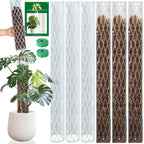 Sisher 6 Pcs Monstera Moss Pole,Plastic Moss Poles for Climbing Plants