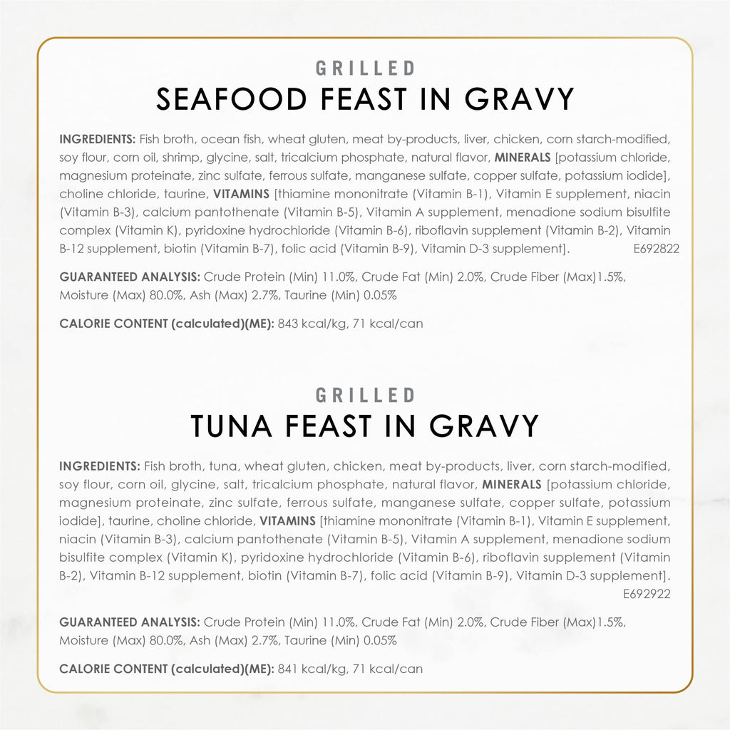 Purina Fancy Feast Grilled Seafood Wet Cat Food, 3 oz Cans, 30-Pack