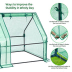 Ohuhu Portable Mini Greenhouse, 71"x36"x36" Greenhouses for Outdoors with Dual Large Zipper Doors & Ground Stakes, Waterproof & UV Protected Plastic Green House for Outside Garden Patio Backyard