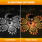 4 Pack Replacement Solar Light Parts for Lantern Solar Light Replacement Tops Waterproof LED Replacement for Outdoor Lanterns 2 Colors(Top 3.34 Inch, Bottom 2.83 Inch)