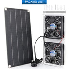 AntPay Solar Powered Fan Kit, IPX7 Weatherproof Dual Fan, Solar Exhaust Intake Cooling Ventilation for Chicken Coop,Greenhouse,Shed,Pet House,Outside with 11Ft/3.5m