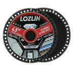 LOZLIN Diamond Blades 3PCS 4.5" Diamond Blade for Tile Cutting - No Chipping Ultra-Thin Dry Cut Blade - Fits Angle Grinder for Marble, Ceramic, Porcelain Tile (Diamond grit 60–70)