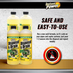 Instant Power Disposal and Drain Cleaner – Liquid Enzyme Clog Remover, Cleans and Deodorizes, Removes Drain Blockages, Fresh Lemon Scent 33.8 Fl oz, 1 Liter 4 Pack