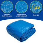 codree 20 x 12 Ft Rectangular Pool Ground Cloths, Waterproof PE Swimming Pool Liner Pad, Heavy Duty Above Ground Pool Mat Protector Tarp with Stakes for Pools Bottom Prevents Punctures