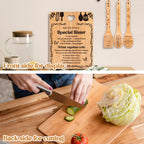 Sister Birthday Gifts from Sister - "Recipe for a Special Sister" Sister Birthday Gifts Cutting Board Set, Bamboo-Made Engraved Utensil Set Christmas/Birthday Day Gifts for Sister Adult