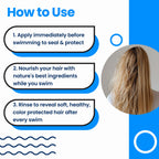AQUA GUARD Pre-Swim Hair Defense | No More Swim Hair | Prevents Chlorine Damage + Softens Hair While Swimming | Made in California | Color Safe, Leaves Hair Smelling Great | 1 oz (3 Pack)