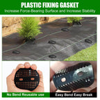 Landscape Fabric Staples with Rubber Hammer,6Inch 50pcs Galvanized Garden Pegs+ 50pcs Gaskets + Pick Hook + Gloves,Anti-Rust,U-Shaped Lawn Spikes,Yard Turf Pins for Weed Barrier,Ground Grass Cover