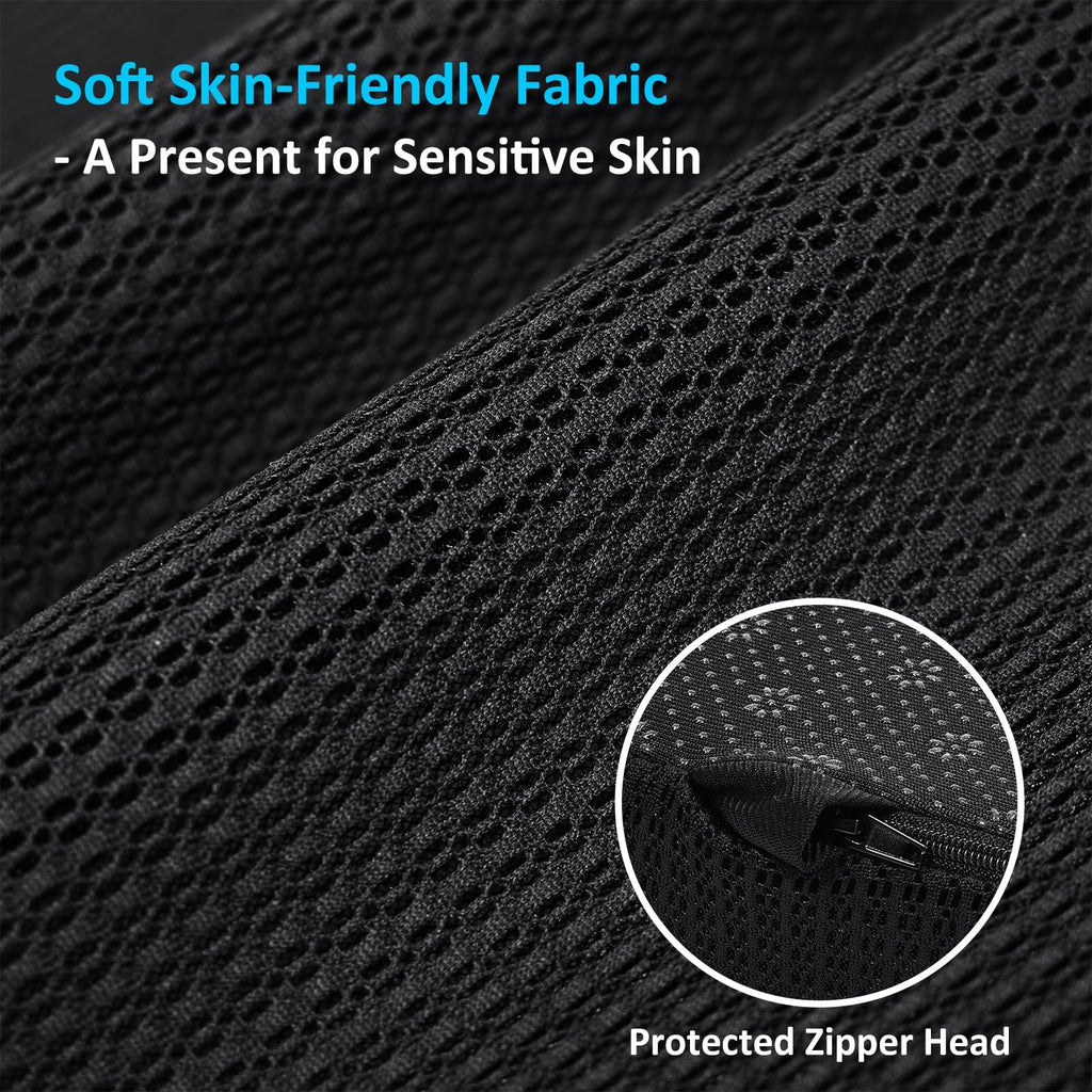 HAVARGO Washable Wheelchair Seat Cushions–Easy Maintenance Wheelchair Cushion That Reduces Caregiver Workload–Patented Anti-Sag Design with Anti-Slip Cover for Improved Comfort on Lower Back& Tailbone