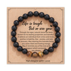 HGDEER Get Well Soon Gifts for Men, Inspirational Healing Crystal Bracelet