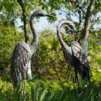 Kircust Garden Crane Statues Metal Heron Outdoor Statue, 46 Inch