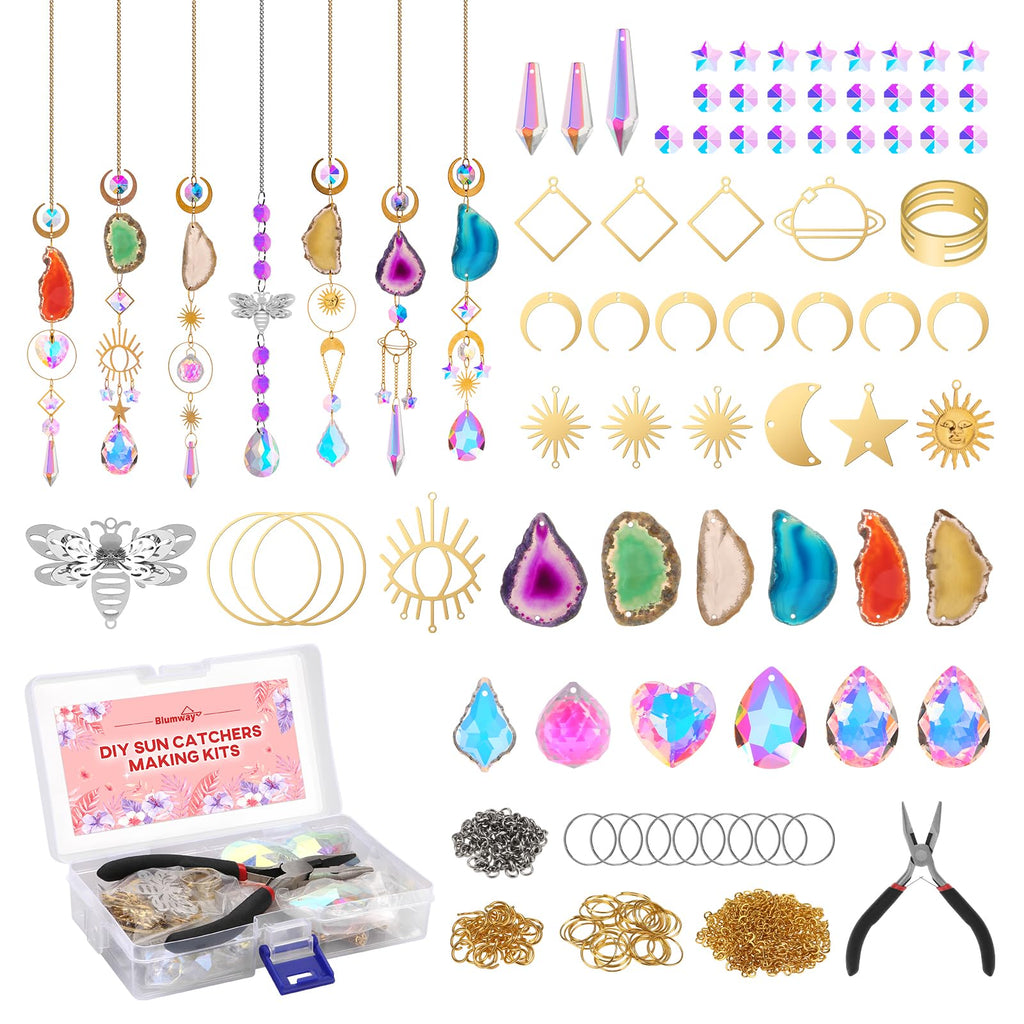 BlumWay Suncatcher Kit, DIY Sun Catcher Craft Kits for Adults, 168 PCS