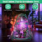 Meonum Mini Greenhouse Indoor with 10W Grow Light and PEVA Mat, 1 Pack